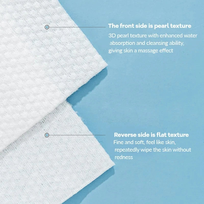 100 Count Disposable Cotton Face Towels Makeup Remover Pads