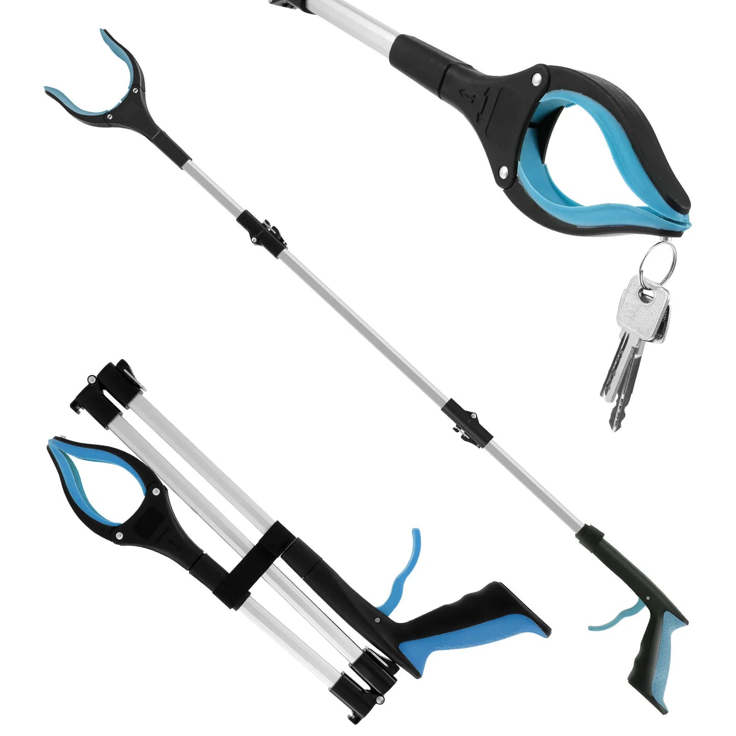 Willstar Foldable Gripper Extender Litter Picker With Rotating Clip