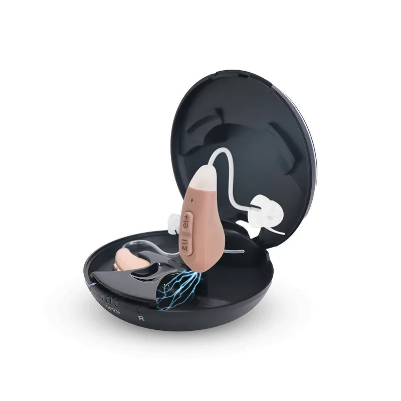 JINGHAO Digital Rechargeable Hearing Aids Invisible BTE For Elderly