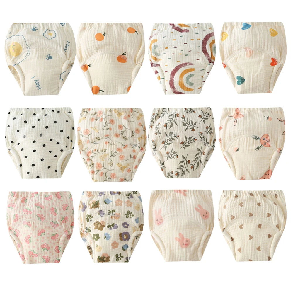12-Pcs Reusable Baby Potty Training Pants Set