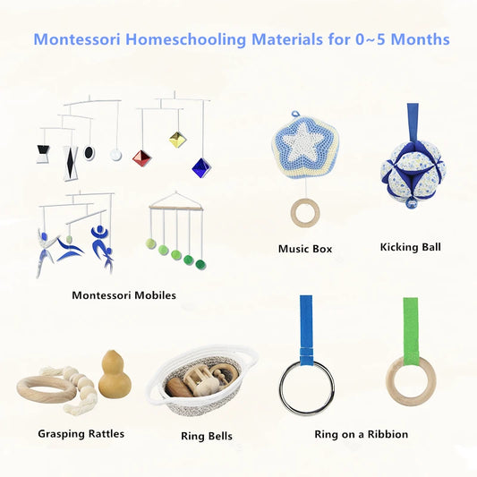 Montessori Baby Sensory Toys for Visual Sense and Motor Skills