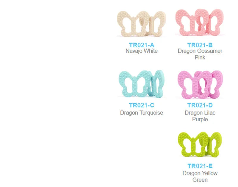 Chengkai Silicone Butterfly Teether Baby Pacifier Pendant 10Pcs BPA Free