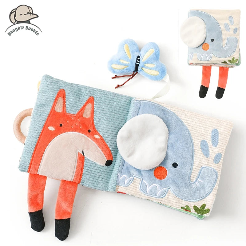 Montessori Baby Cloth Book Sensory Toy 3D Touch High Contrast For Infant