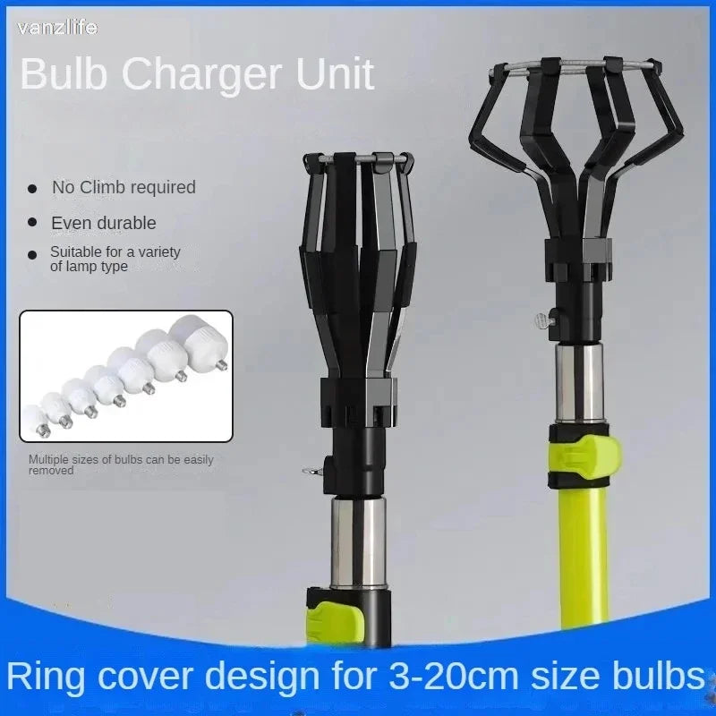 Telescopic Bulb Changing Rod Tool For Aerial Lamp Installation