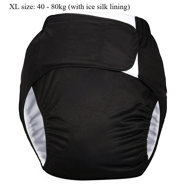 Washable Adult Cloth Diapers With Hook Loop Waterproof Leakproof