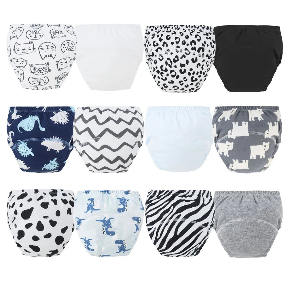 12-Pcs Reusable Baby Potty Training Pants Set