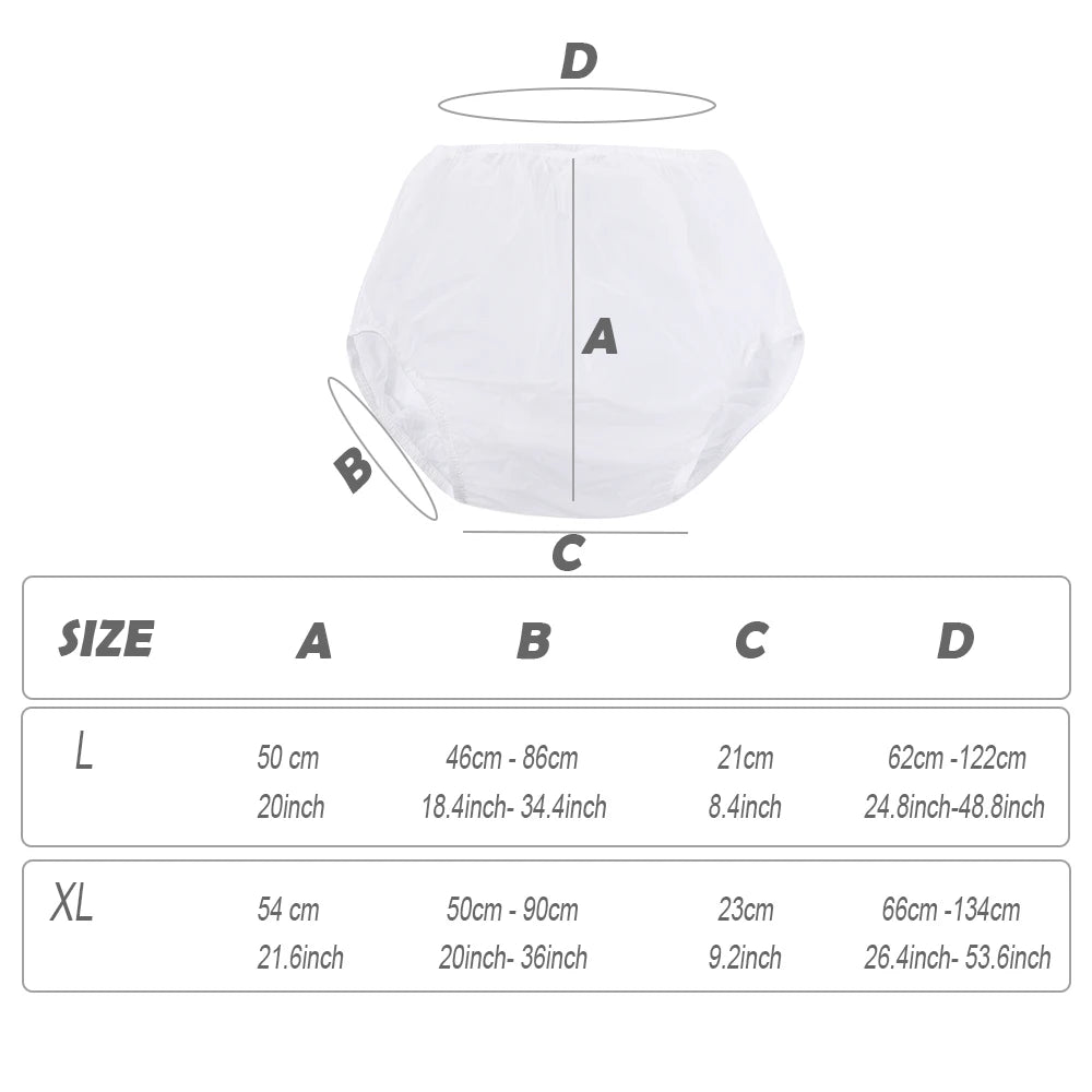 LECY ECO LIFE Reusable Adult Diaper Cover Elastic Waist Incontinence
