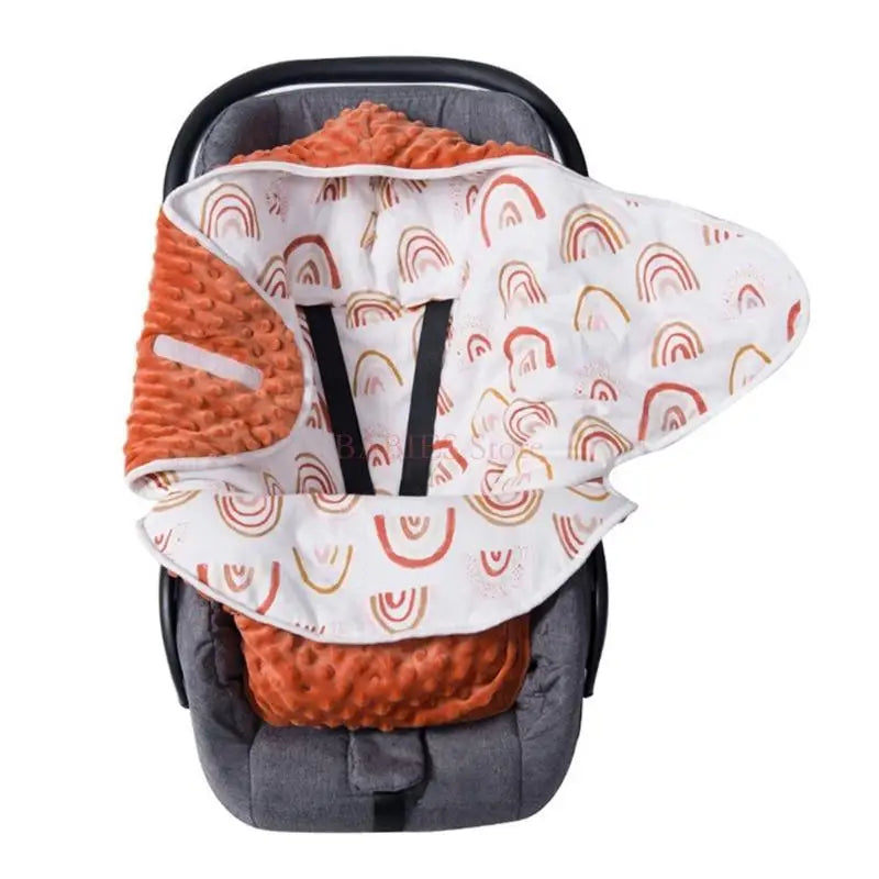 C9GB Baby Car Seat Wrap Blanket Breathable Cotton Swaddle Multi-Pattern