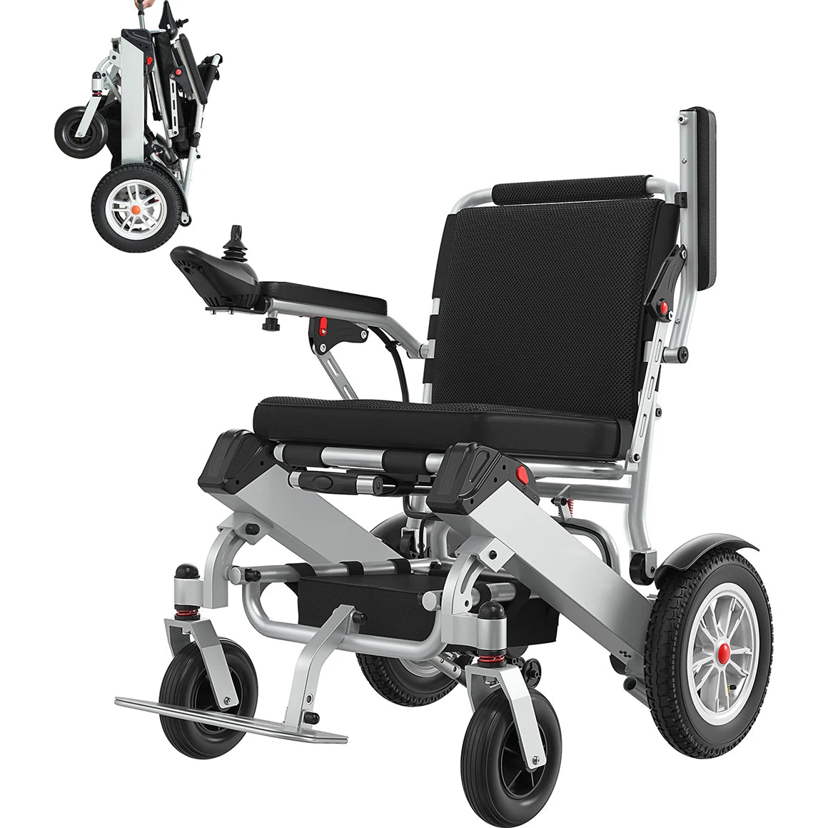Maidesite Electric Folding Wheelchair for Adults, Lightweight Mobility