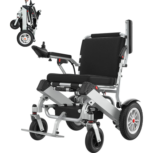 Maidesite Electric Folding Wheelchair for Adults, Lightweight Mobility