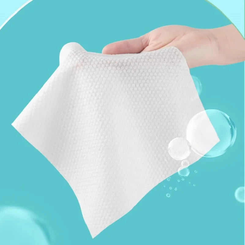 Disposable 100% Cotton Makeup Remover Facial Wipes For Skin Care