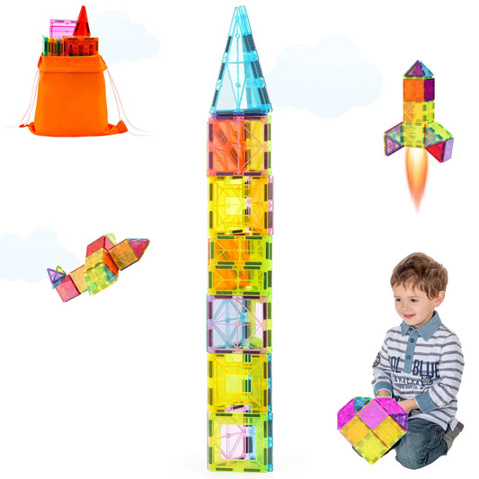 SucceBuy Magnetic Tiles Building Blocks STEM Educational Toys
