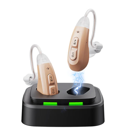 Jinghao Rechargeable Ear Hearing Aids BTE With Charger Dock