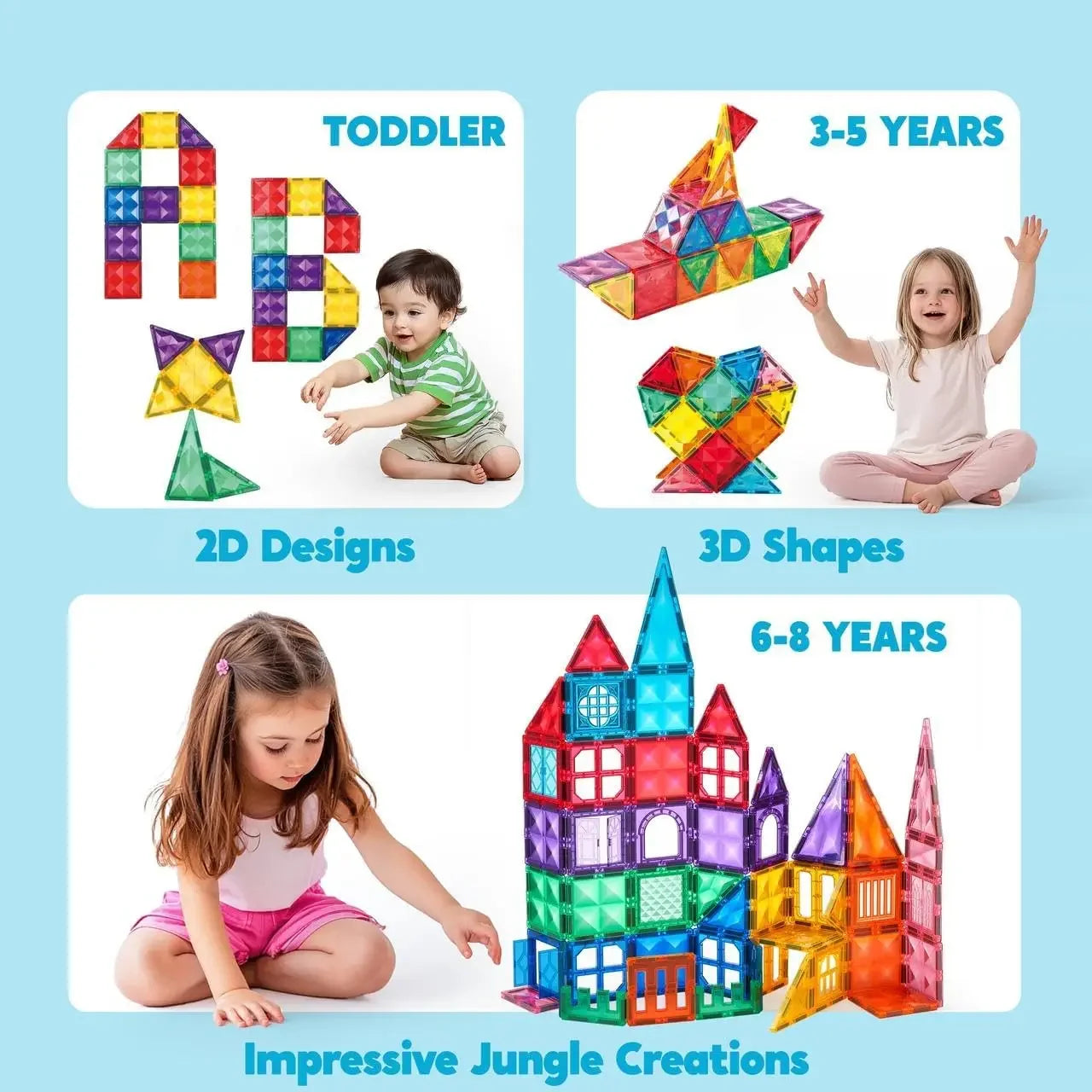 Joyfy Magnetic Building Tiles Educational STEM Toy