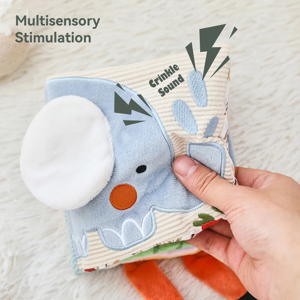 Montessori Baby Cloth Book Sensory Toy 3D Touch High Contrast For Infant
