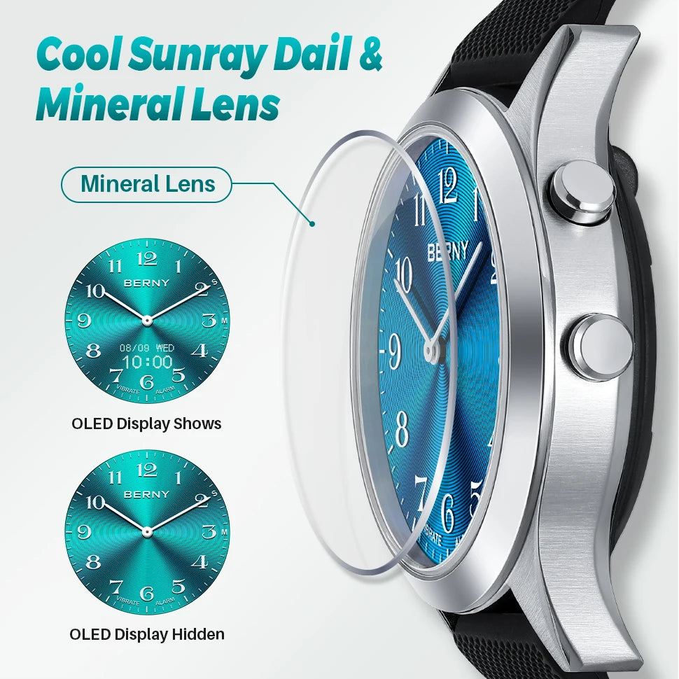 BERNY Analogue Vibrating Watch For Elderly Medication Reminder