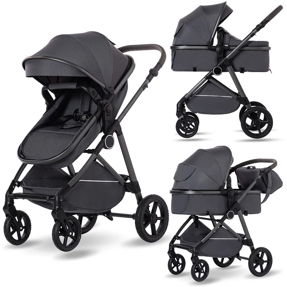 B.childhood 2-In-1 Baby Stroller Foldable Pram Adjustable Canopy
