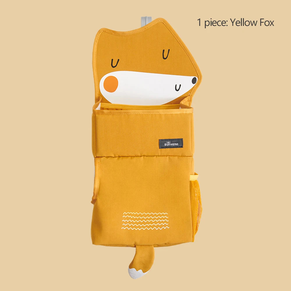 Sunveno Cartoon Baby Crib Hanging Storage Bag Multi Functional Organizer