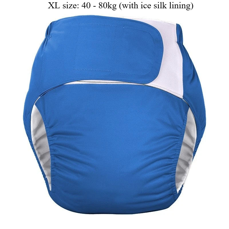 Washable Adult Cloth Diapers With Hook Loop Waterproof Leakproof