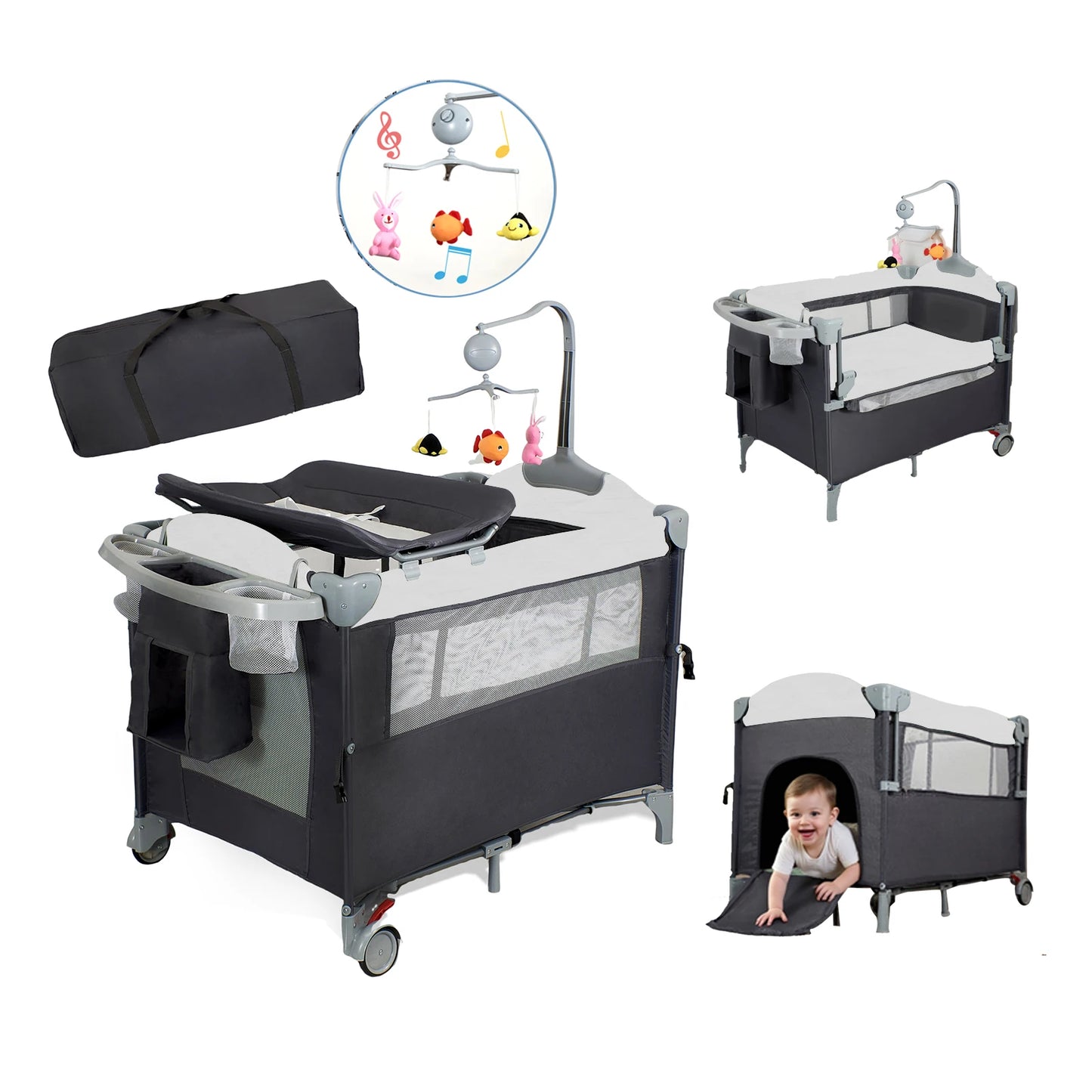 Portable Pack N Play Playard With Bassinet And Changing Table