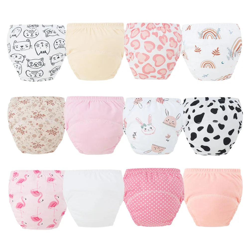 12-Pcs Reusable Baby Potty Training Pants Set