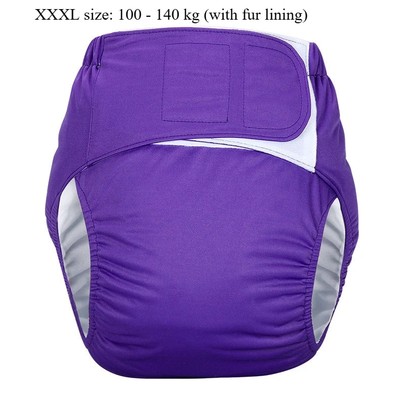 Washable Adult Cloth Diapers With Hook Loop Waterproof Leakproof