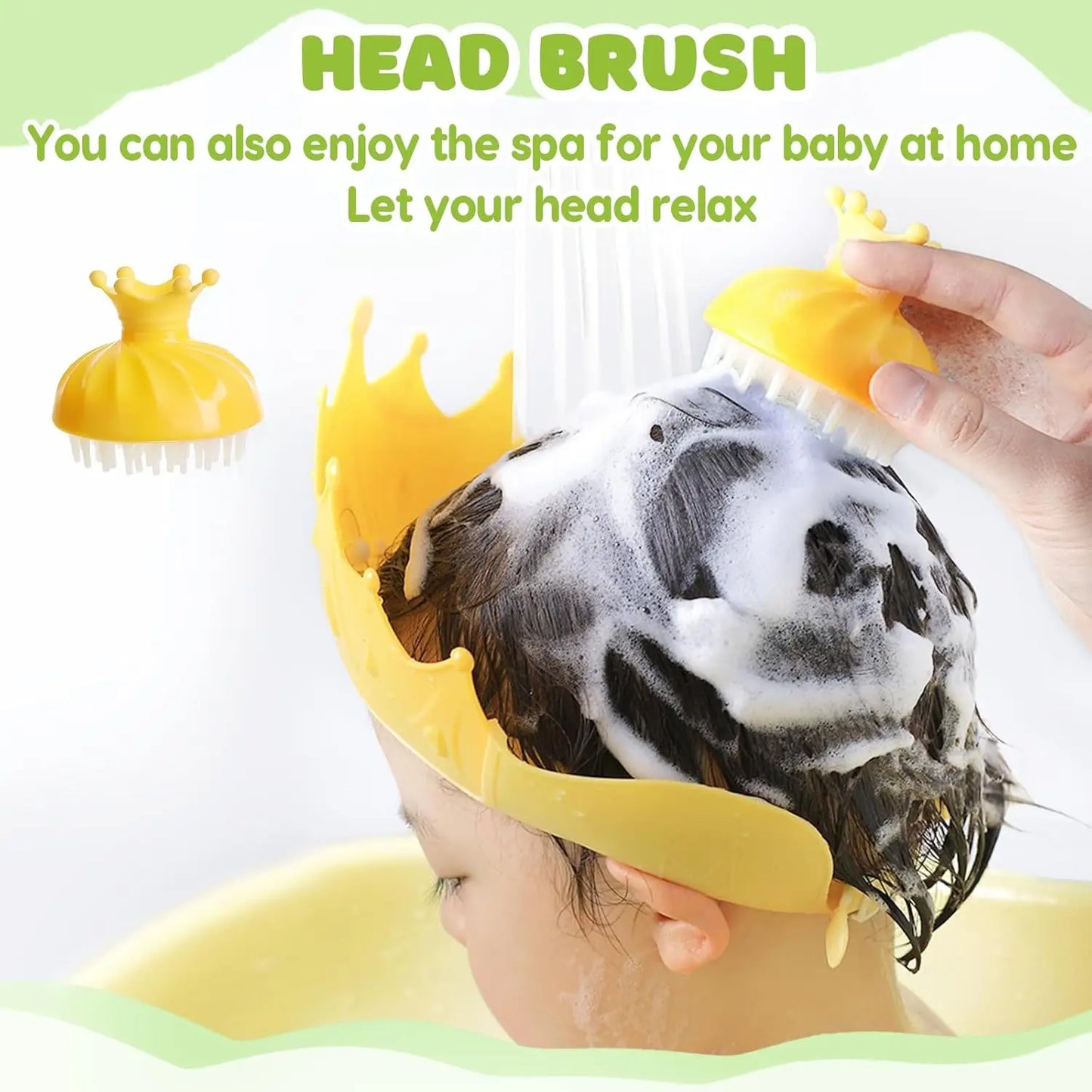 Baby Bath Tub With Cushion Foldable Thermometer Shower Cap