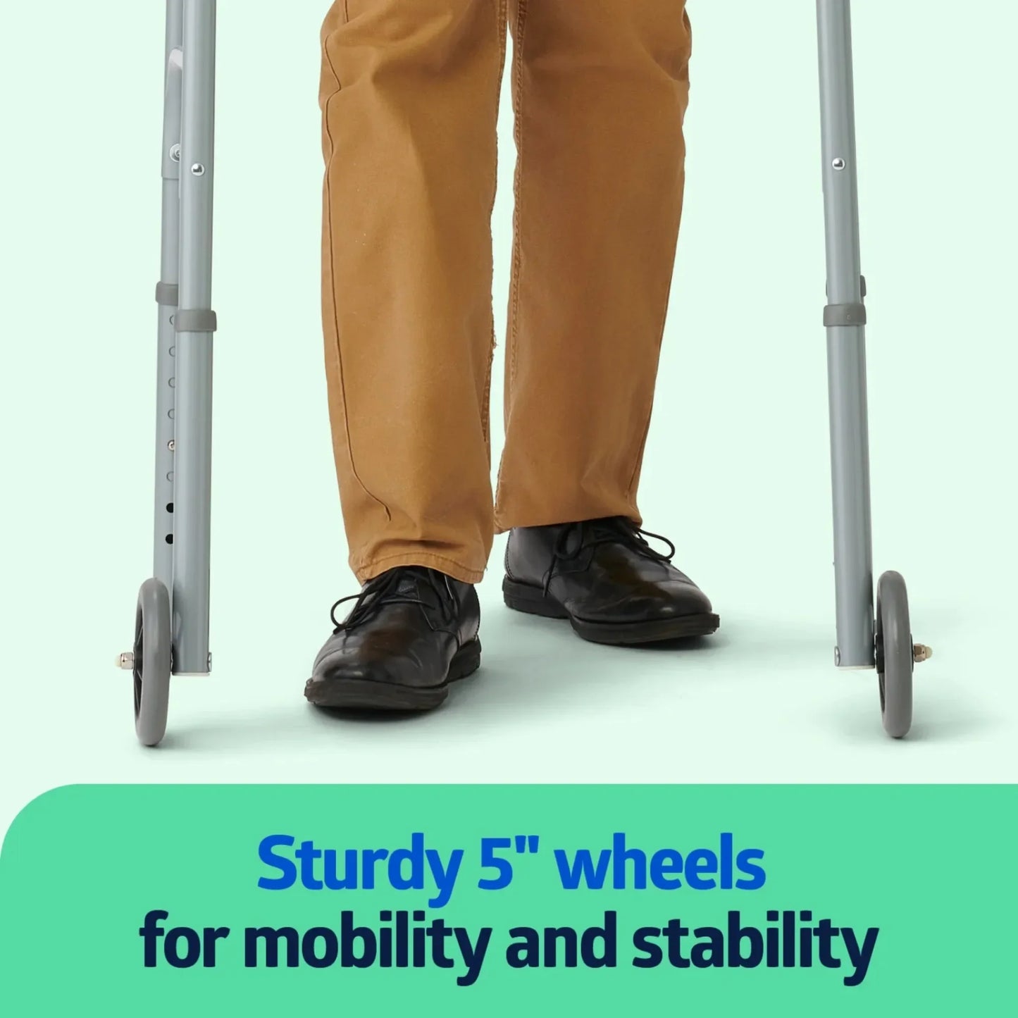 Lightweight Folding Walker For Adults With Steel Frame 400 Lb