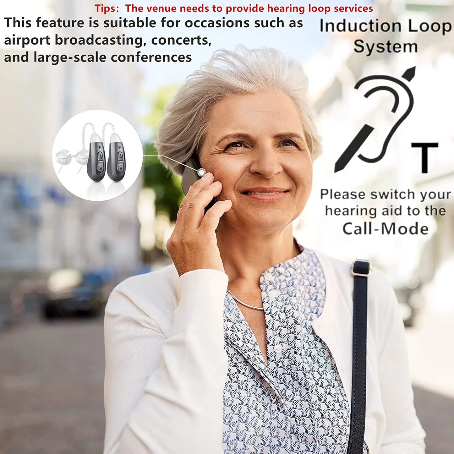 JINGHAO Digital Hearing Aids Rechargeable Invisible BTE Ear Aids For Elderly