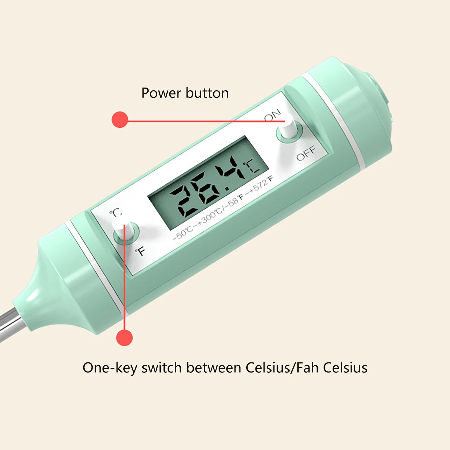Digital Baby Bottle Thermometer For Milk And Bath Water Temperature