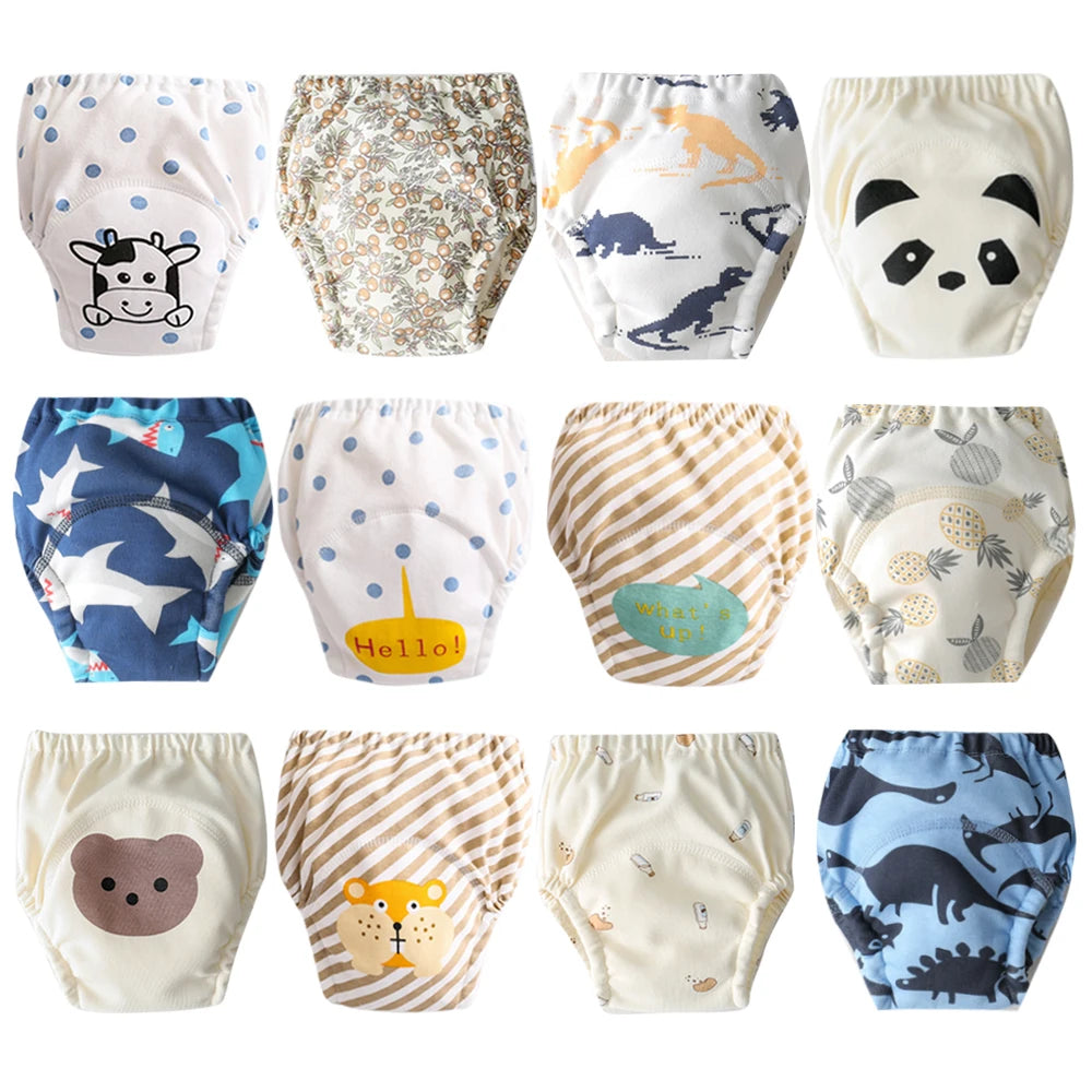 12-Pcs Reusable Baby Potty Training Pants Set