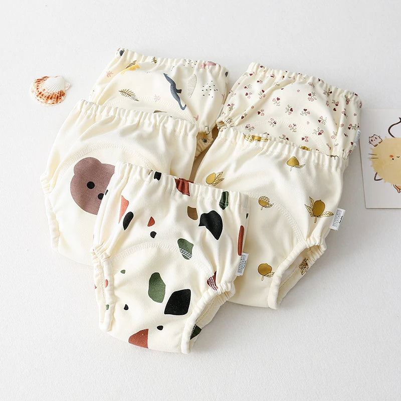 Baby Training Pants Unisex Washable Cotton Learning Diaper Pants