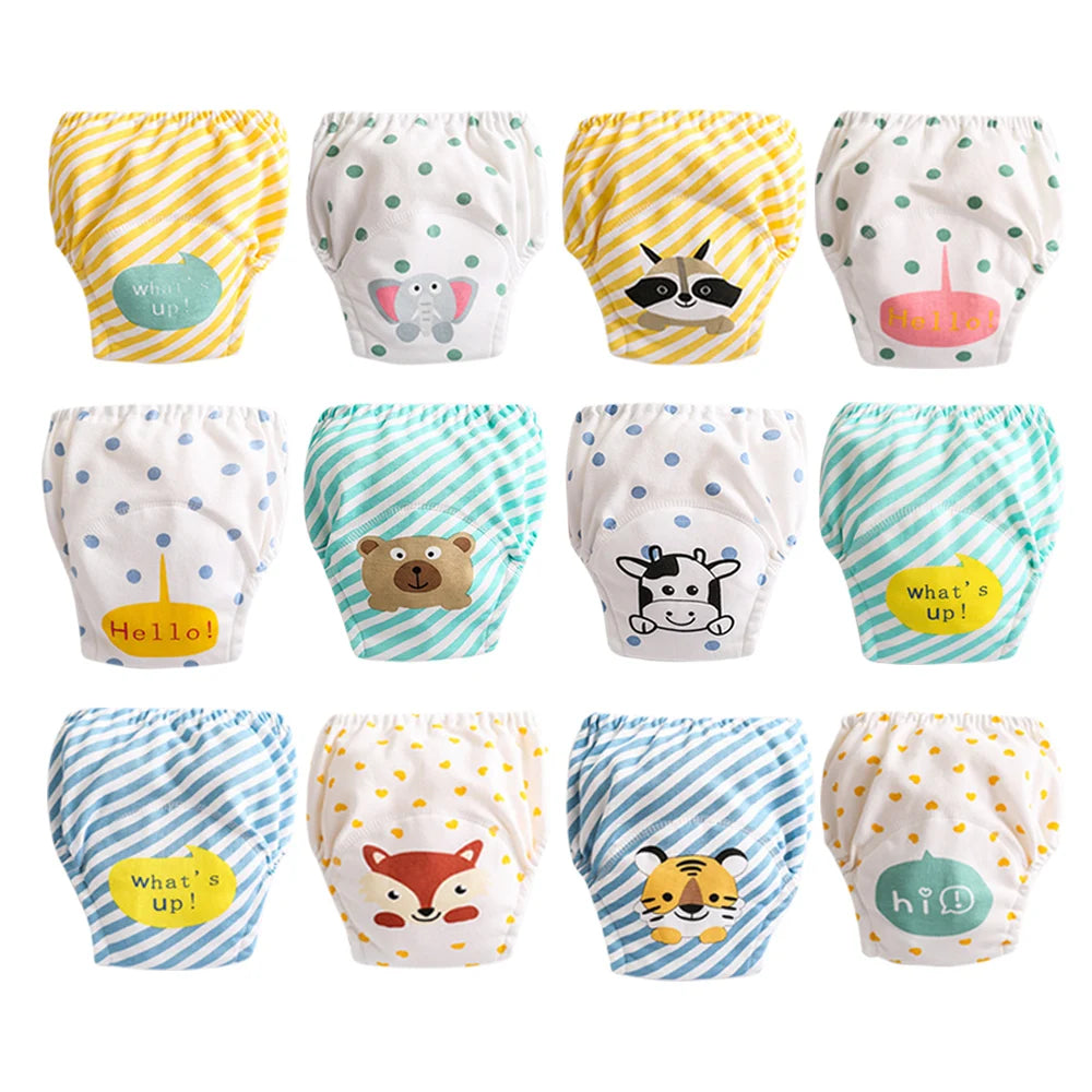 12-Pcs Reusable Baby Potty Training Pants Set