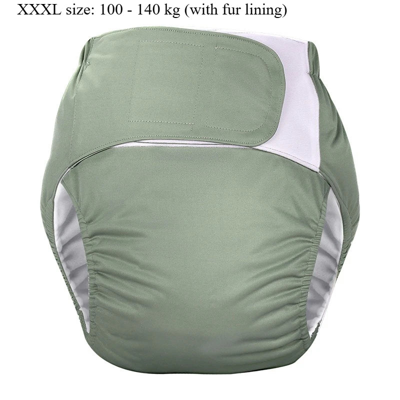 Washable Adult Cloth Diapers With Hook Loop Waterproof Leakproof