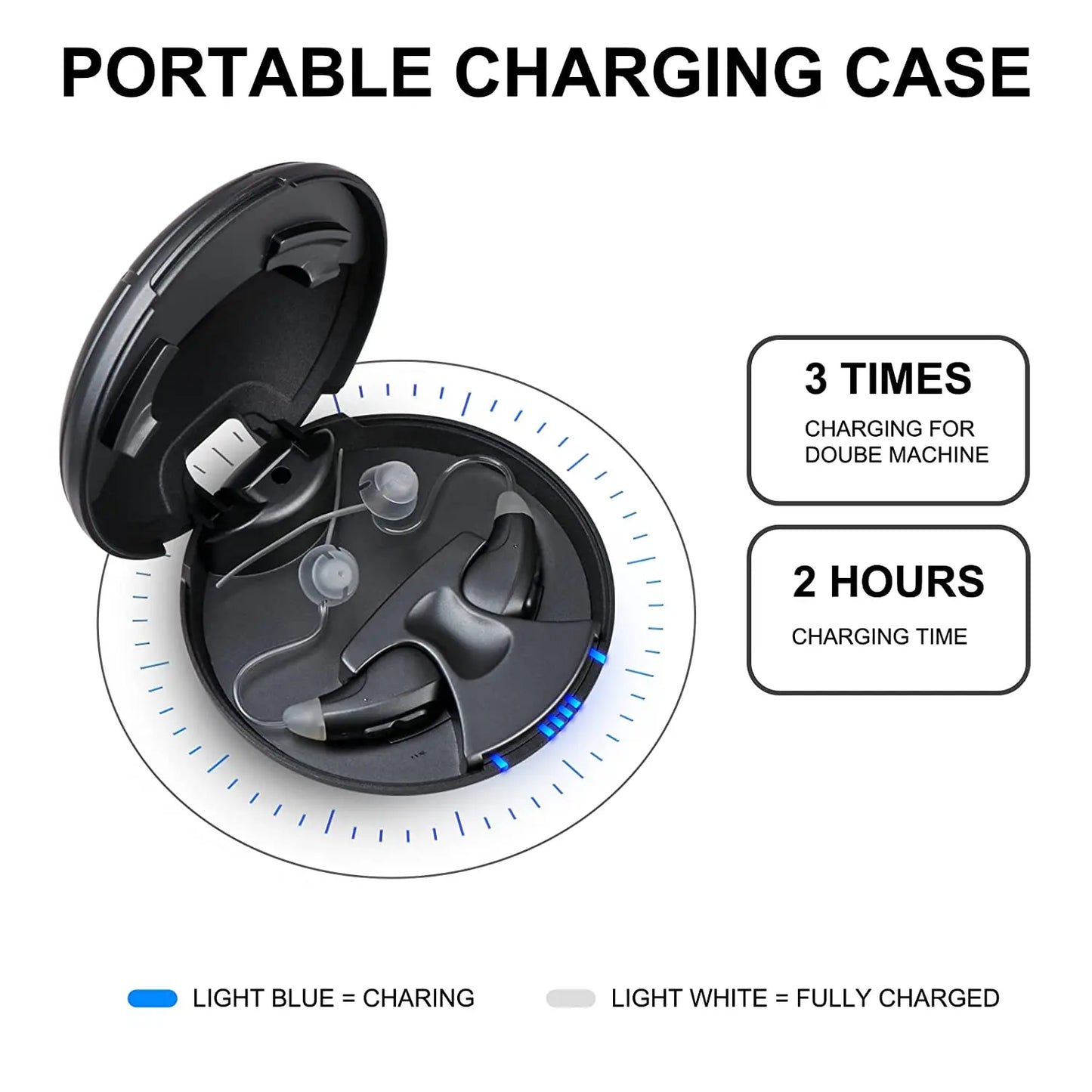 JINGHAO Digital Hearing Aids Rechargeable Invisible BTE Ear Aids For Elderly