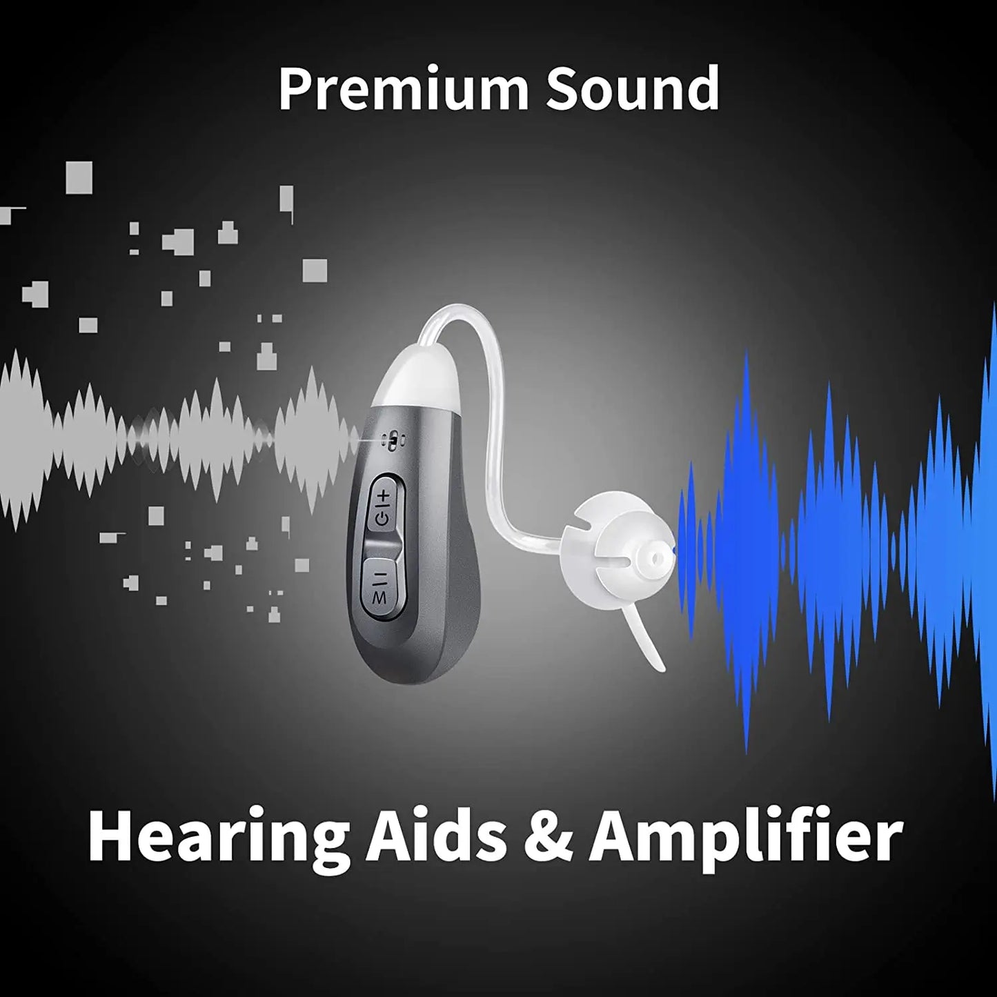 JINGHAO Digital Hearing Aids Rechargeable Invisible BTE Ear Aids For Elderly