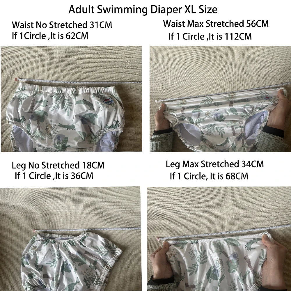Washable Reusable Adult Swimming Diapers For Pool Use