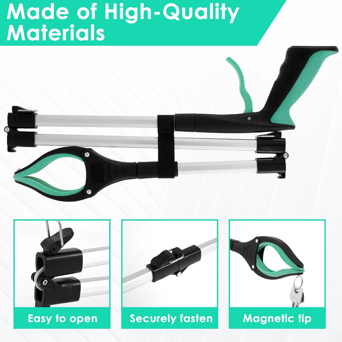Willstar Foldable Gripper Extender Litter Picker With Rotating Clip