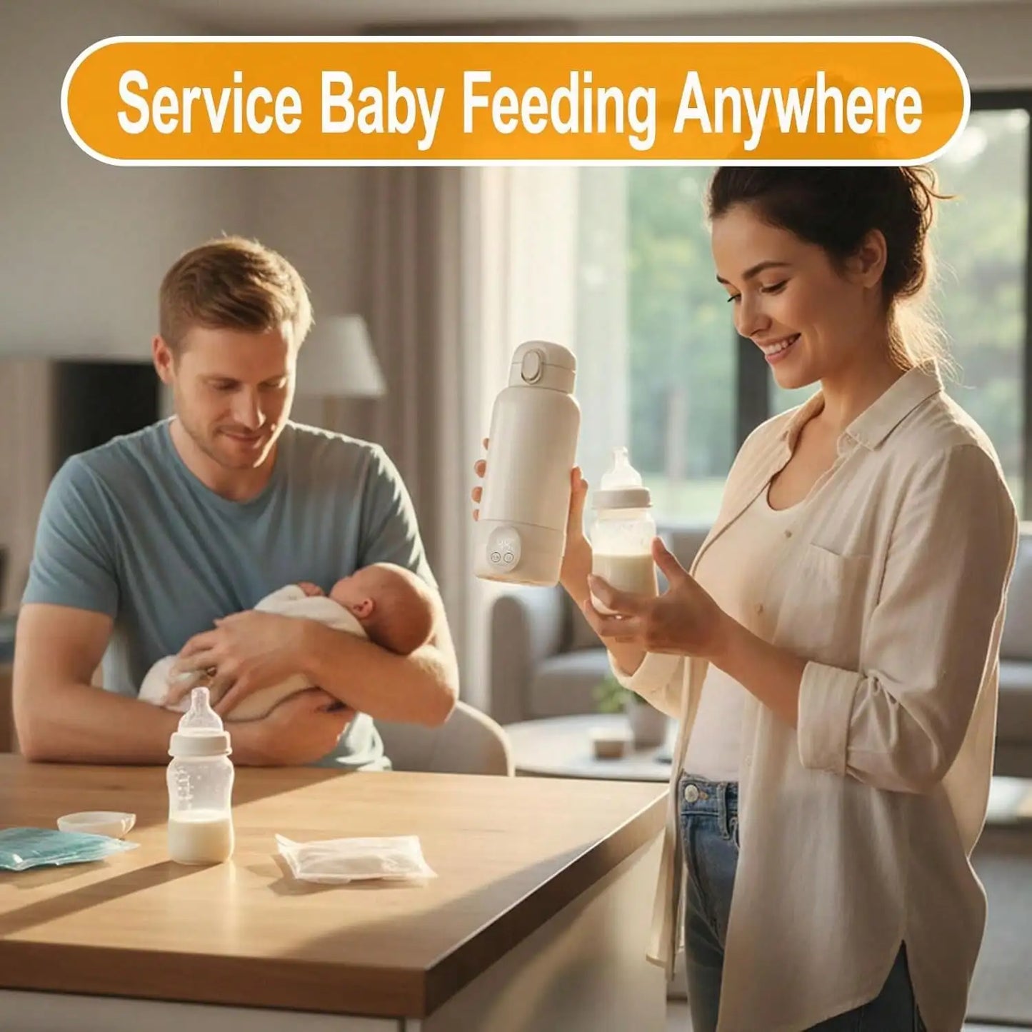 Portable Baby Breast Milk Warmer For Travel With Rechargeable Battery