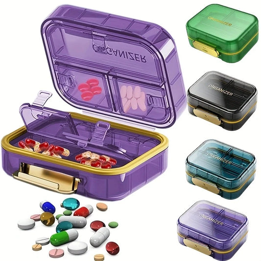 NONECN 7 Compartment Travel Pill Organizer Airtight Case