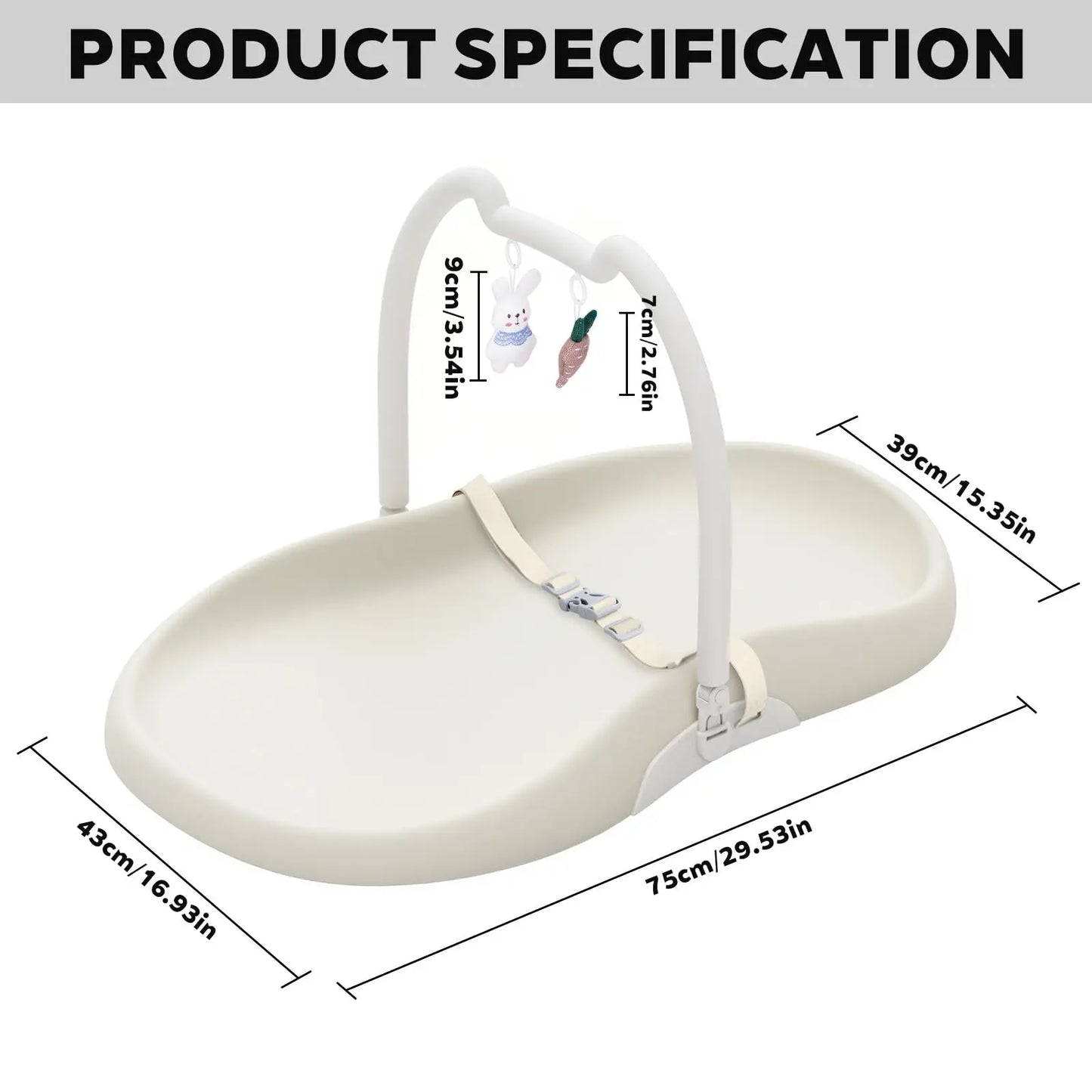 Multi Function Baby Changing Mat With Safety Harness And Waterproof