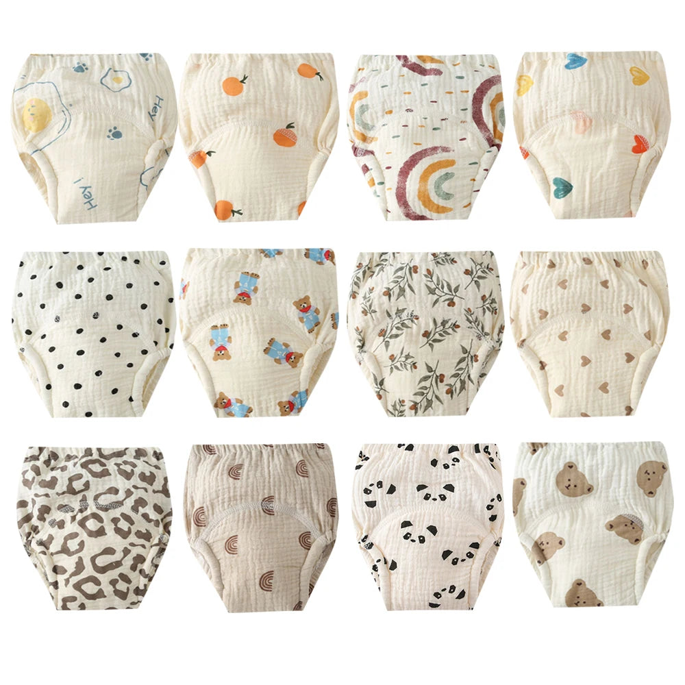 12-Pcs Reusable Baby Potty Training Pants Set