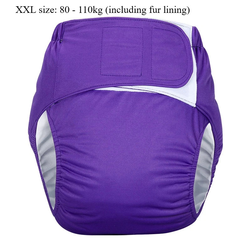 Washable Adult Cloth Diapers With Hook Loop Waterproof Leakproof