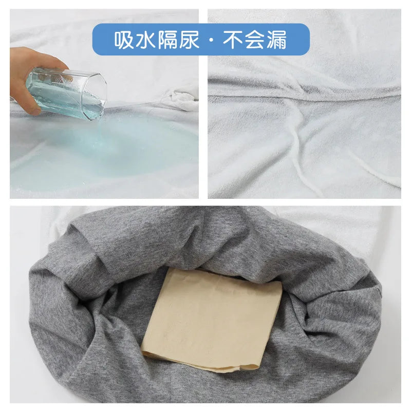 LEEDAMOO Adult Cloth Diaper Pants Three-Layer Leakproof Waterproof Breathable