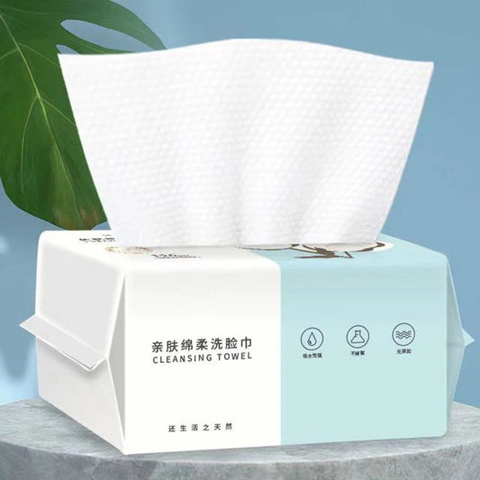 100 Count Disposable Cotton Face Towels Makeup Remover Pads