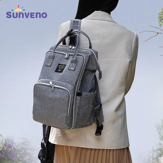 Sunveno Diaper Bag Backpack Multifunction Travel Maternity Baby Bag