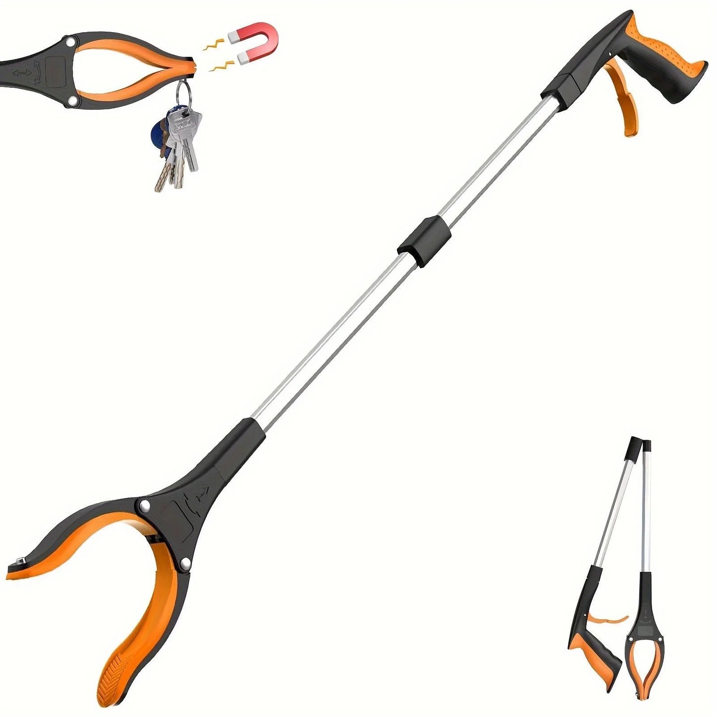 Heavy Duty Garbage Grabber With 360 Degree Rotating Clamp