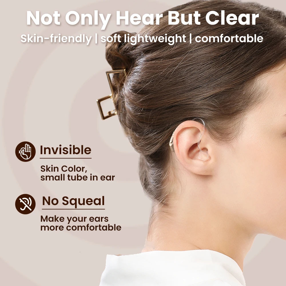 JINGHAO Rechargeable BTE Hearing Aids With Charging Dock