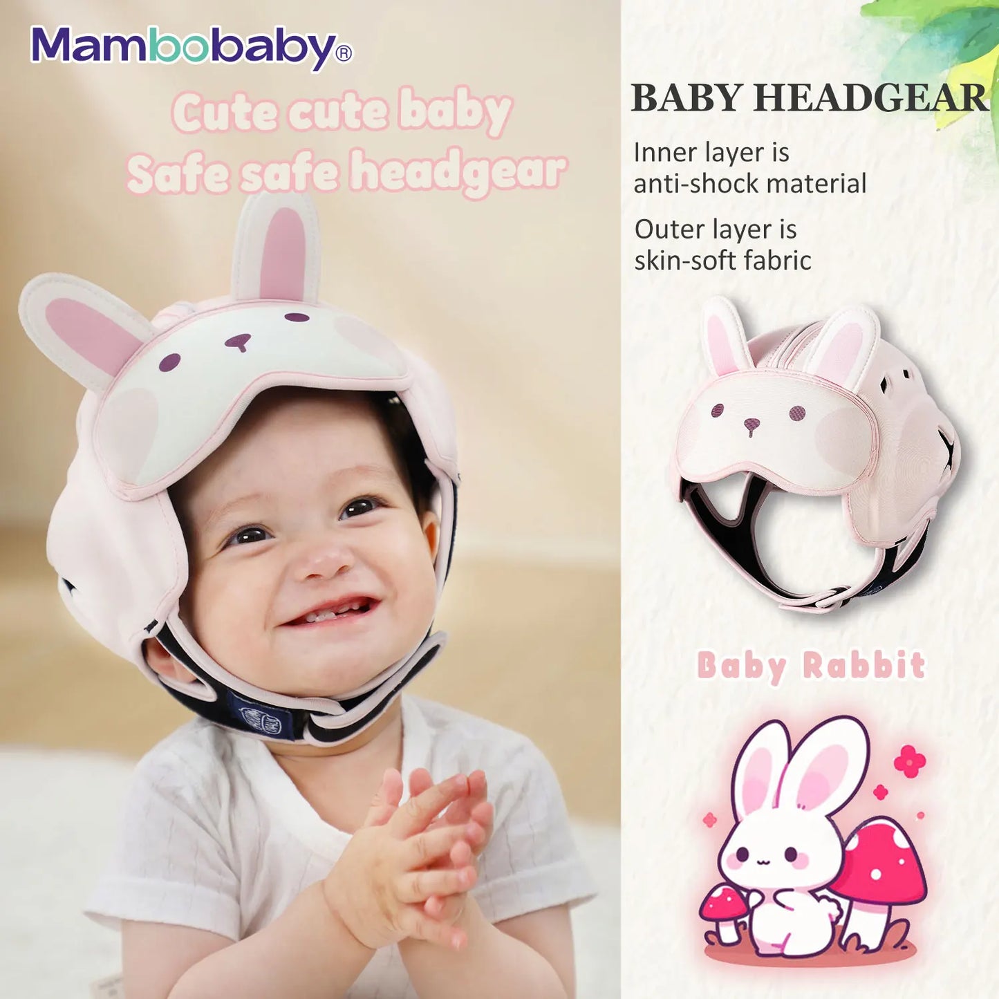 Mambobaby Anti-Shock Baby Helmet Toddler Head Protector