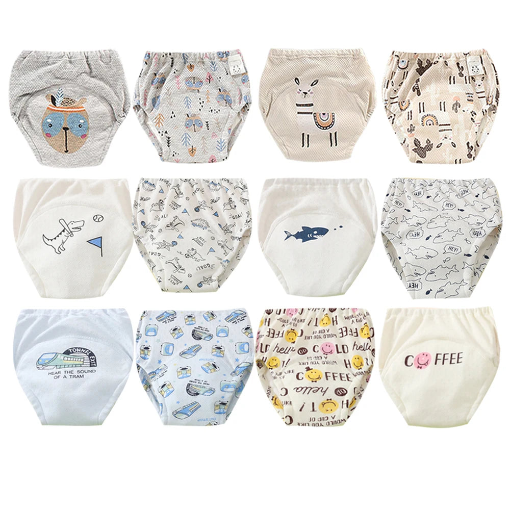12-Pcs Reusable Baby Potty Training Pants Set